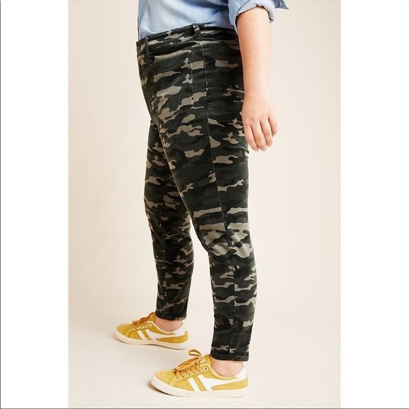 NWT Anthropologie Pilcro Camouflage High-Rise Skinny Corduroy Pants - Picture 4 of 10